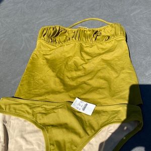 Women’s Olive Green Tankini Swim Top and Bottom Set